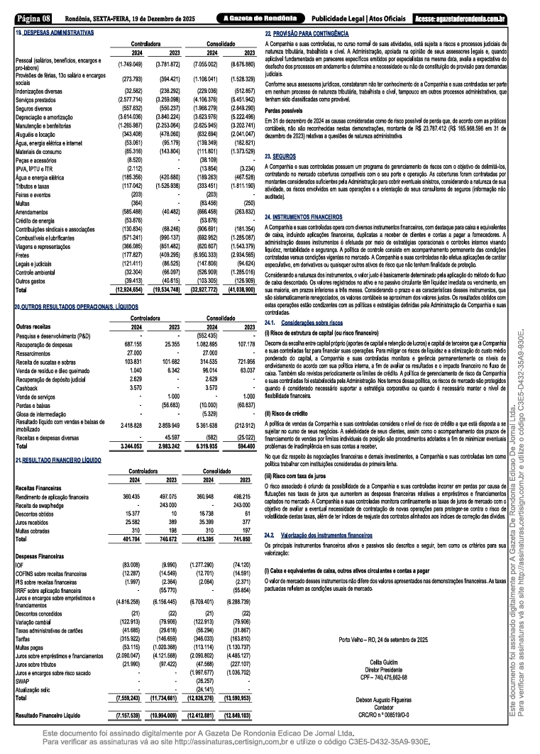 BALANÇO ROVEMA S.A PAG