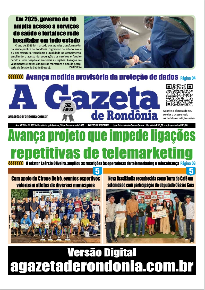 CAPA EDIÇÃO DO DIA 18 12