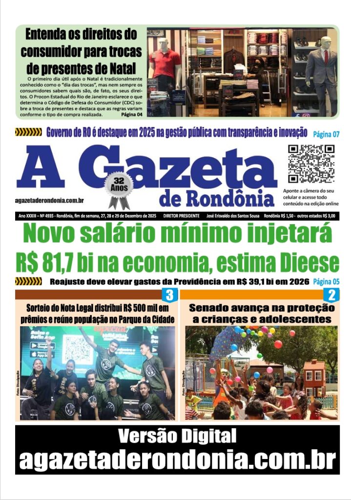 CAPA EDIÇÃO DO FINAL DE SEMANA DIAS 27 28 29 12