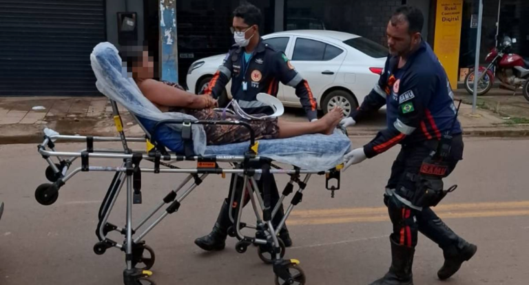 Motociclista fica ferida apos linha de cerol causar queda na zona Leste de Porto Velho