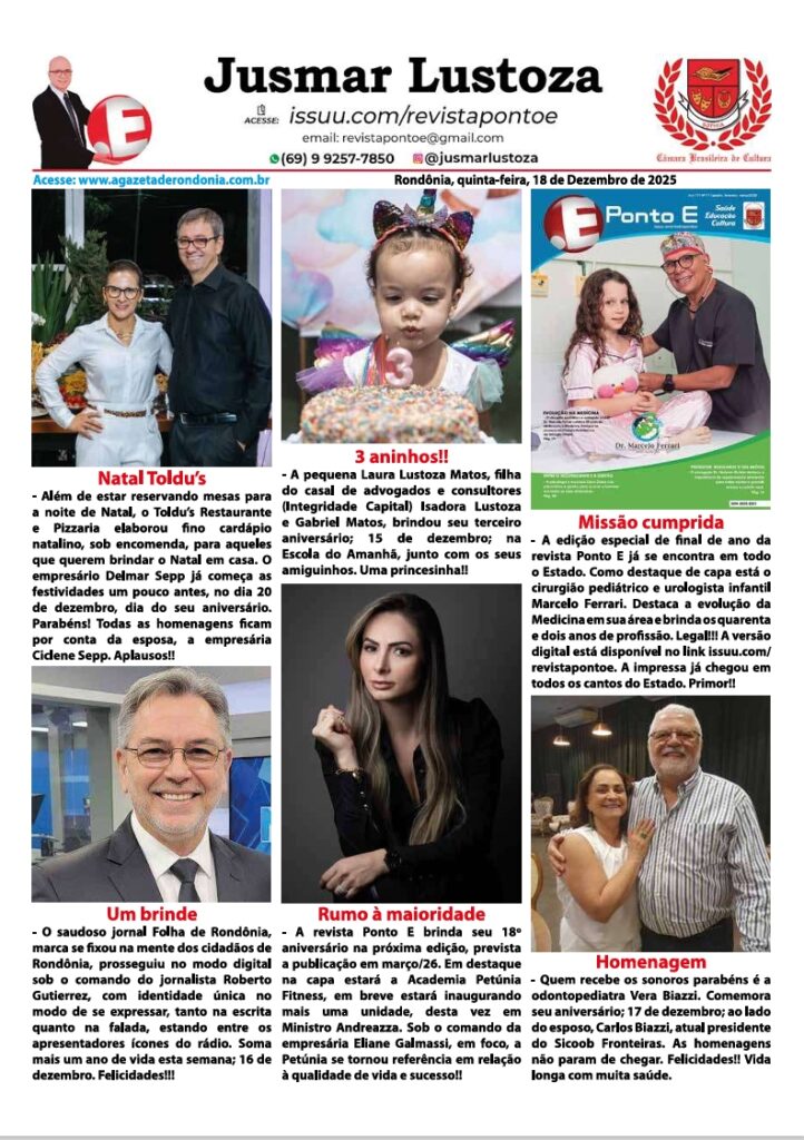 SOCIAL JUSMAR LUSTOZA EDIÇÃO DO DIA 18 12