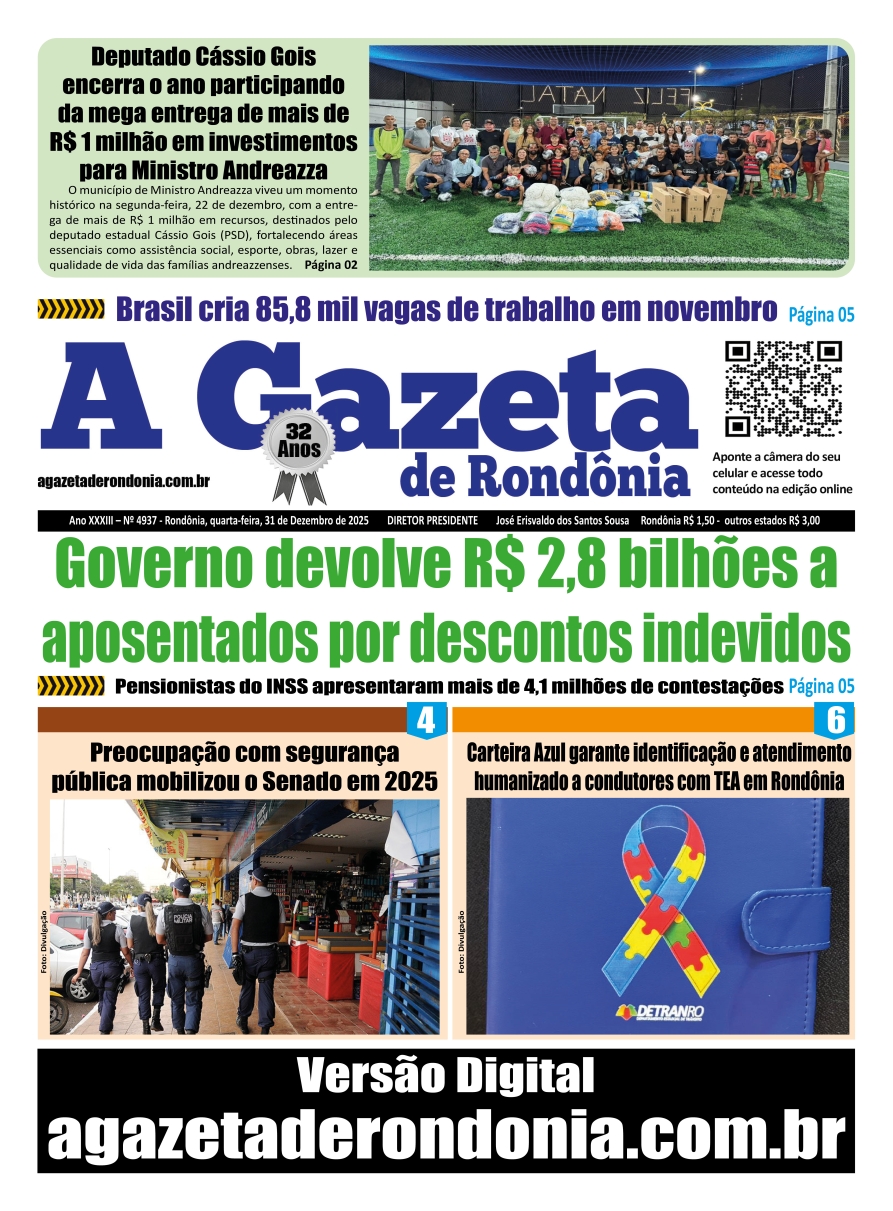 CAPA EDIÇÃO DO DIA 31.12.2025
